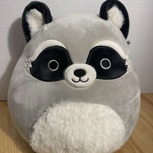 Squishmallows Gray and Black Raccoon Plush